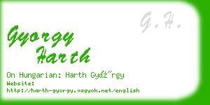 gyorgy harth business card